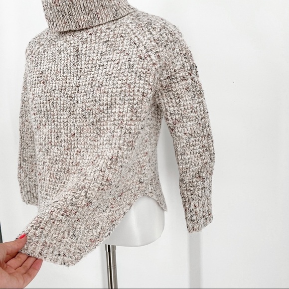 Free People Speckled Oversized Cowl Neck Sweater - Picture 2 of 8